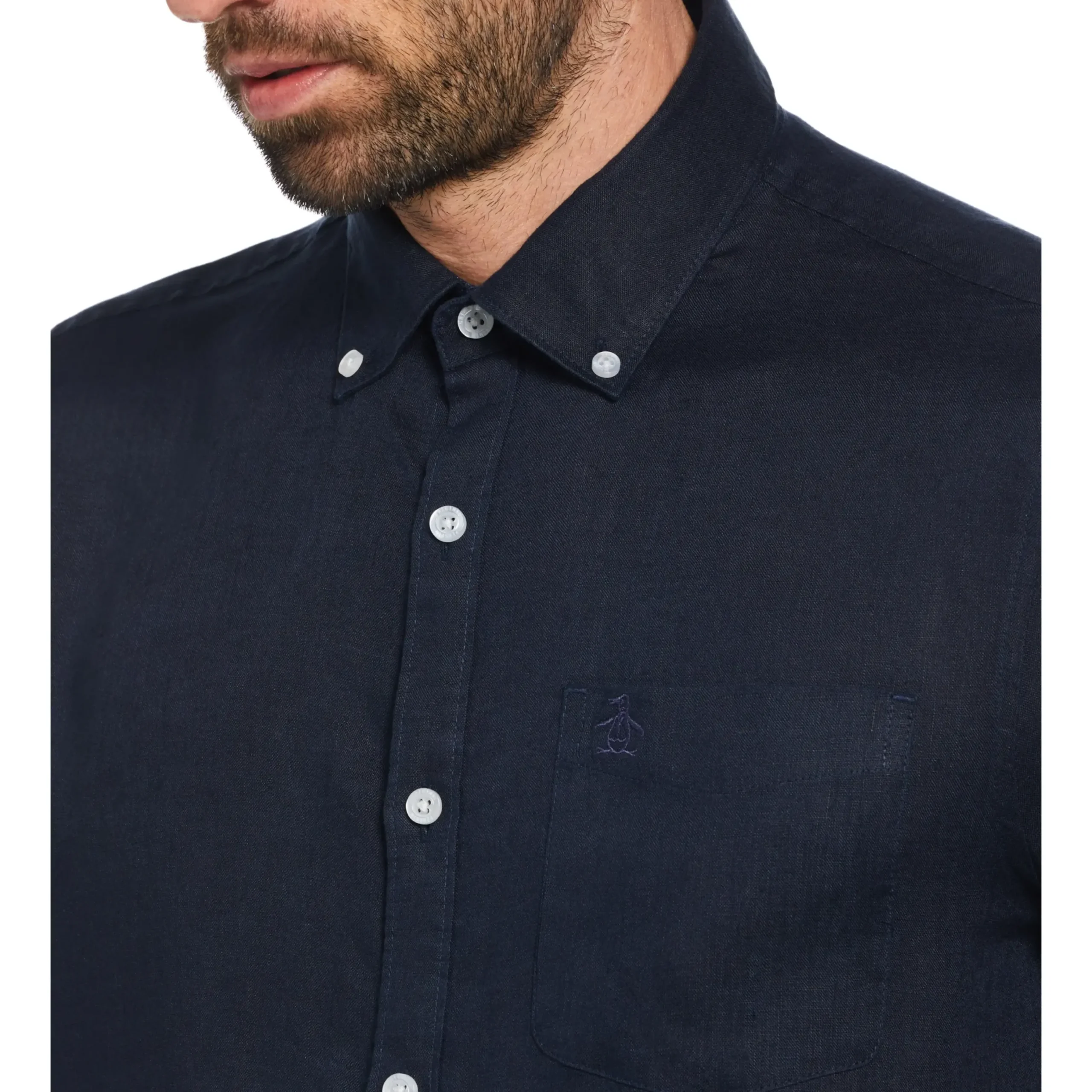 Short Sleeve Washed Linen Shirt