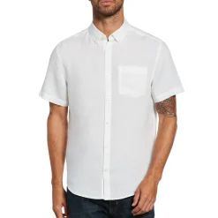 Short Sleeve Washed Linen Shirt