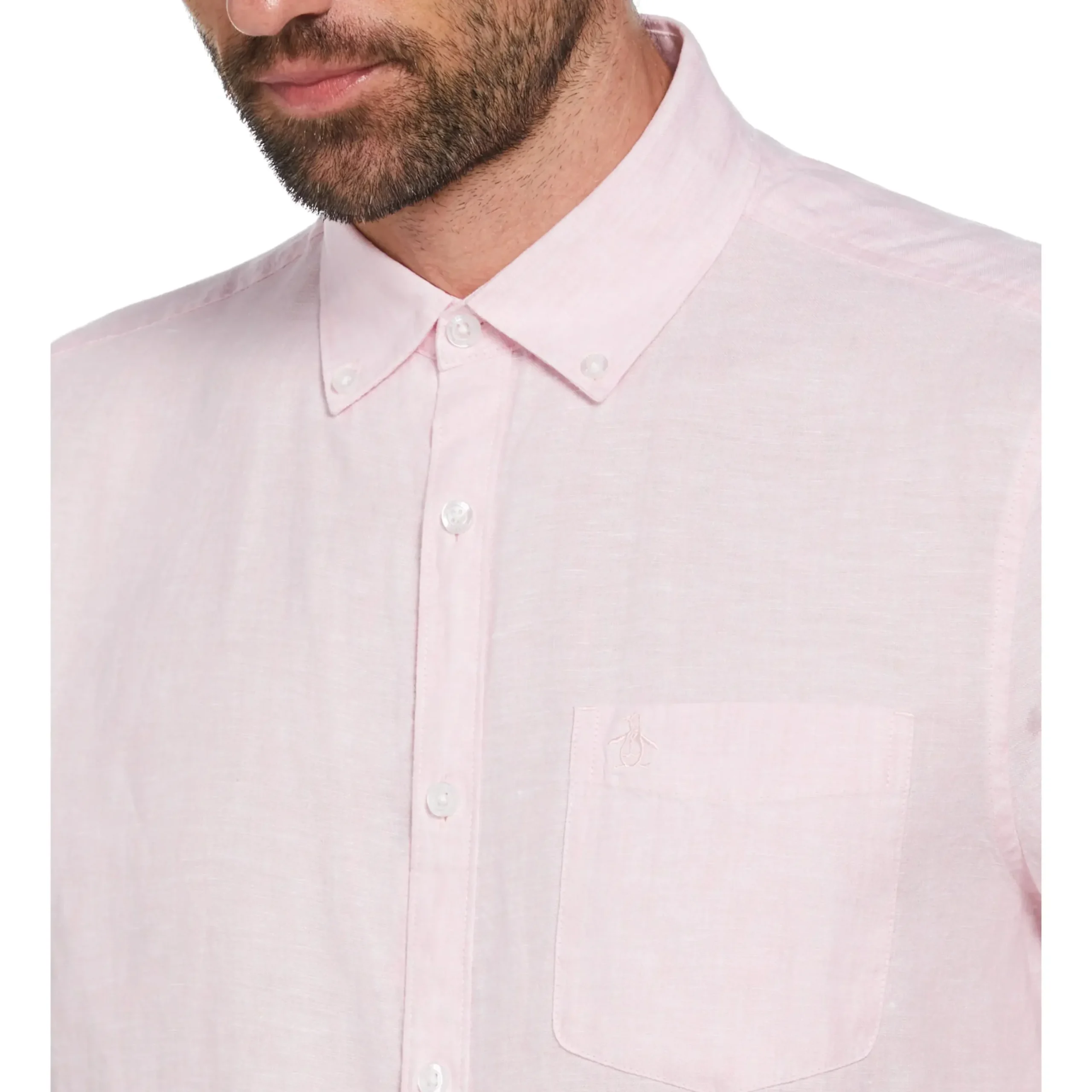 Short Sleeve Washed Linen Shirt
