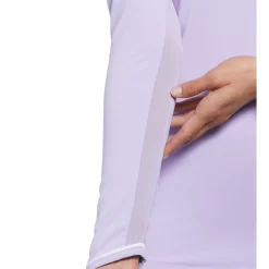 Solid Long Sleeve Tennis Shirt with Sun Protection