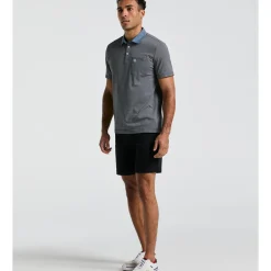 Stripe Chambray Collar Polo