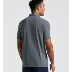 Stripe Chambray Collar Polo