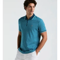 Tipped Jacquard Geo Polo