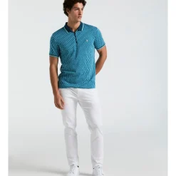 Tipped Jacquard Geo Polo