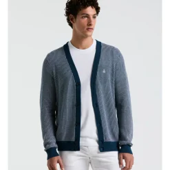 Tuck Stitch Cardigan Sweater