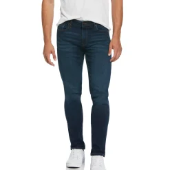 Vintage Wash Slim Fit Stretch Denim Trousers