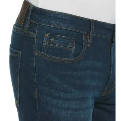 Vintage Wash Slim Fit Stretch Denim Trousers