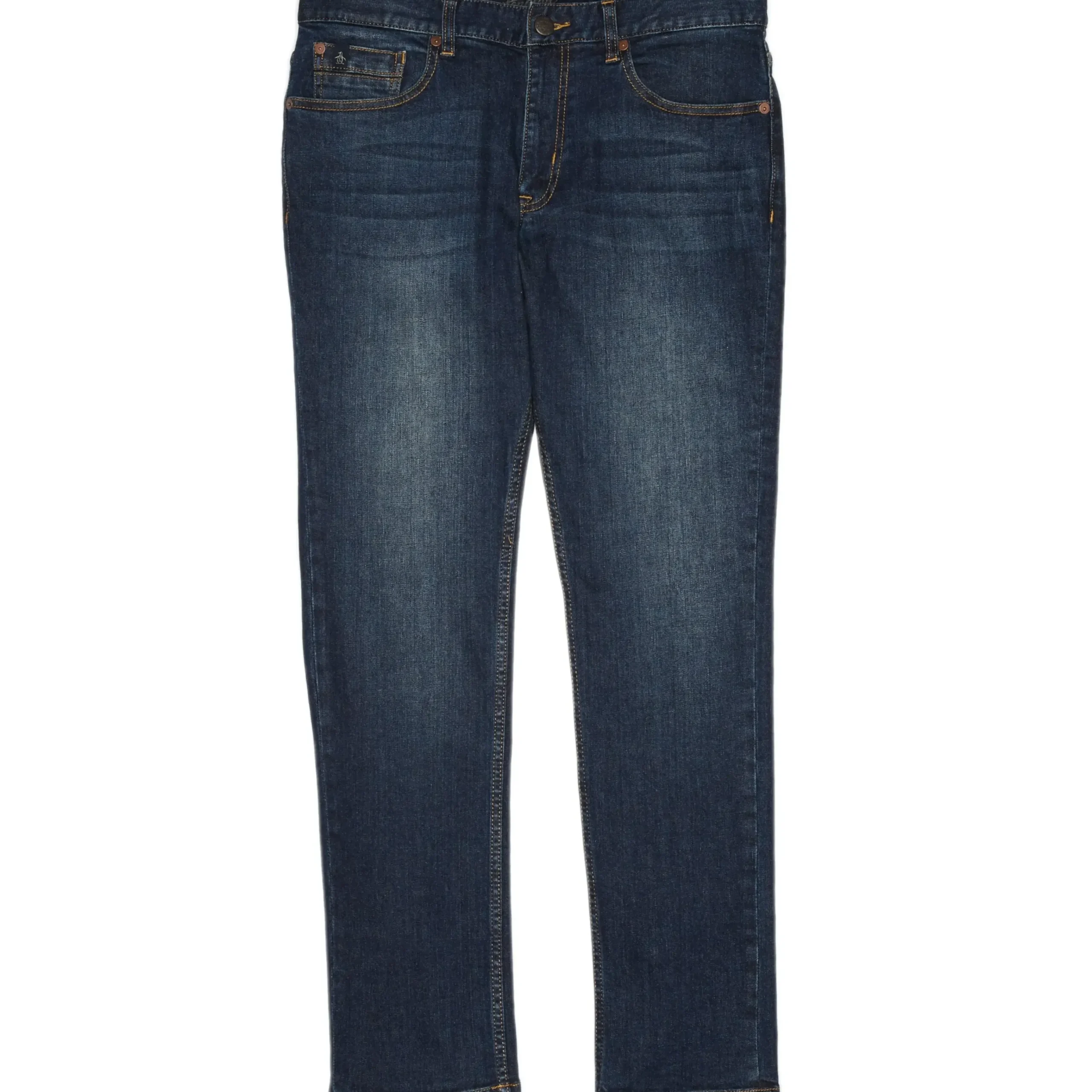 Vintage Wash Slim Fit Stretch Denim Trousers