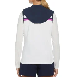 Women's Color Block Hooded Full Zip Vest