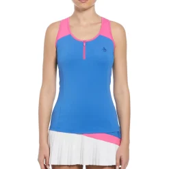 Women's Color Block Quarter Zip Tennis Tank
