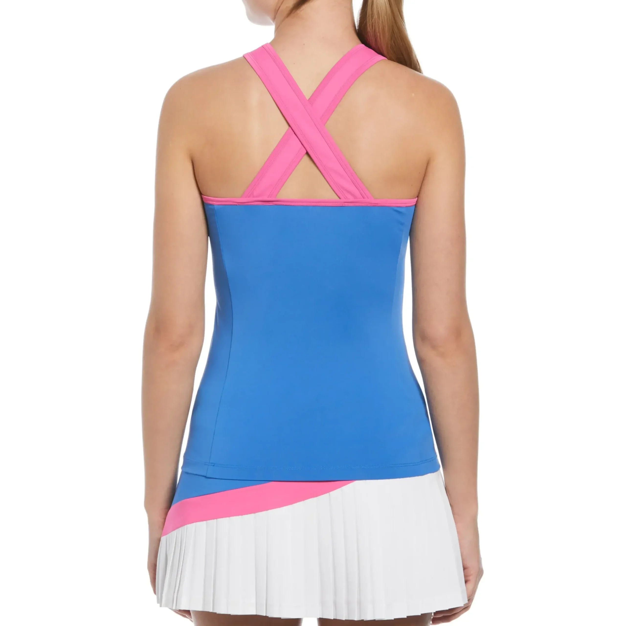 Women's Color Block Quarter Zip Tennis Tank