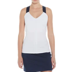 Women's Ribbed Criss Cross Tennis Tank Top