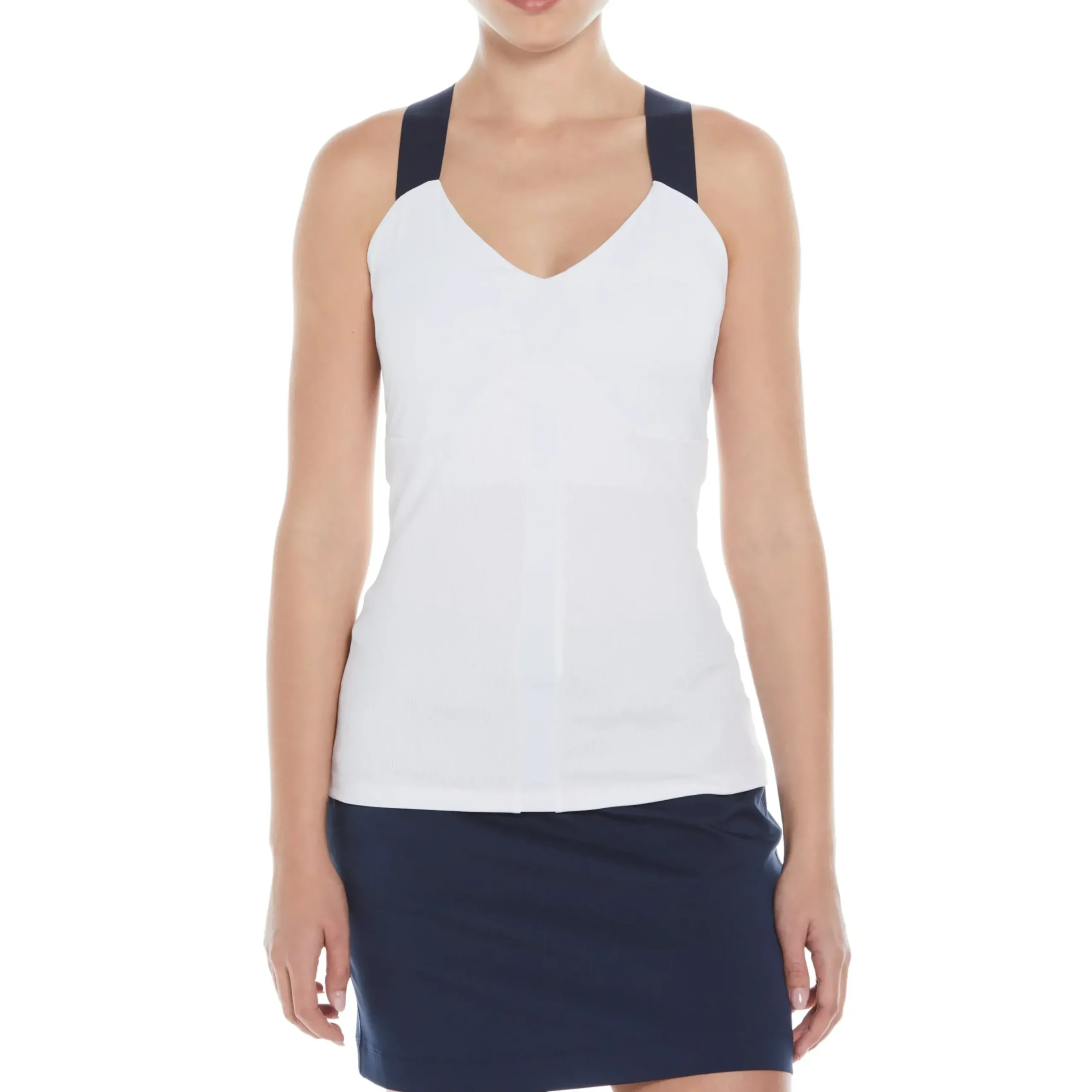 Women's Ribbed Criss Cross Tennis Tank Top
