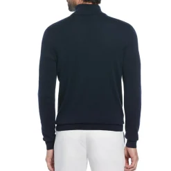 1/4 Zip Cotton Jersey Sweater