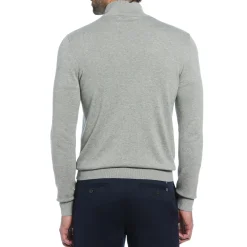 1/4 Zip Cotton Jersey Sweater