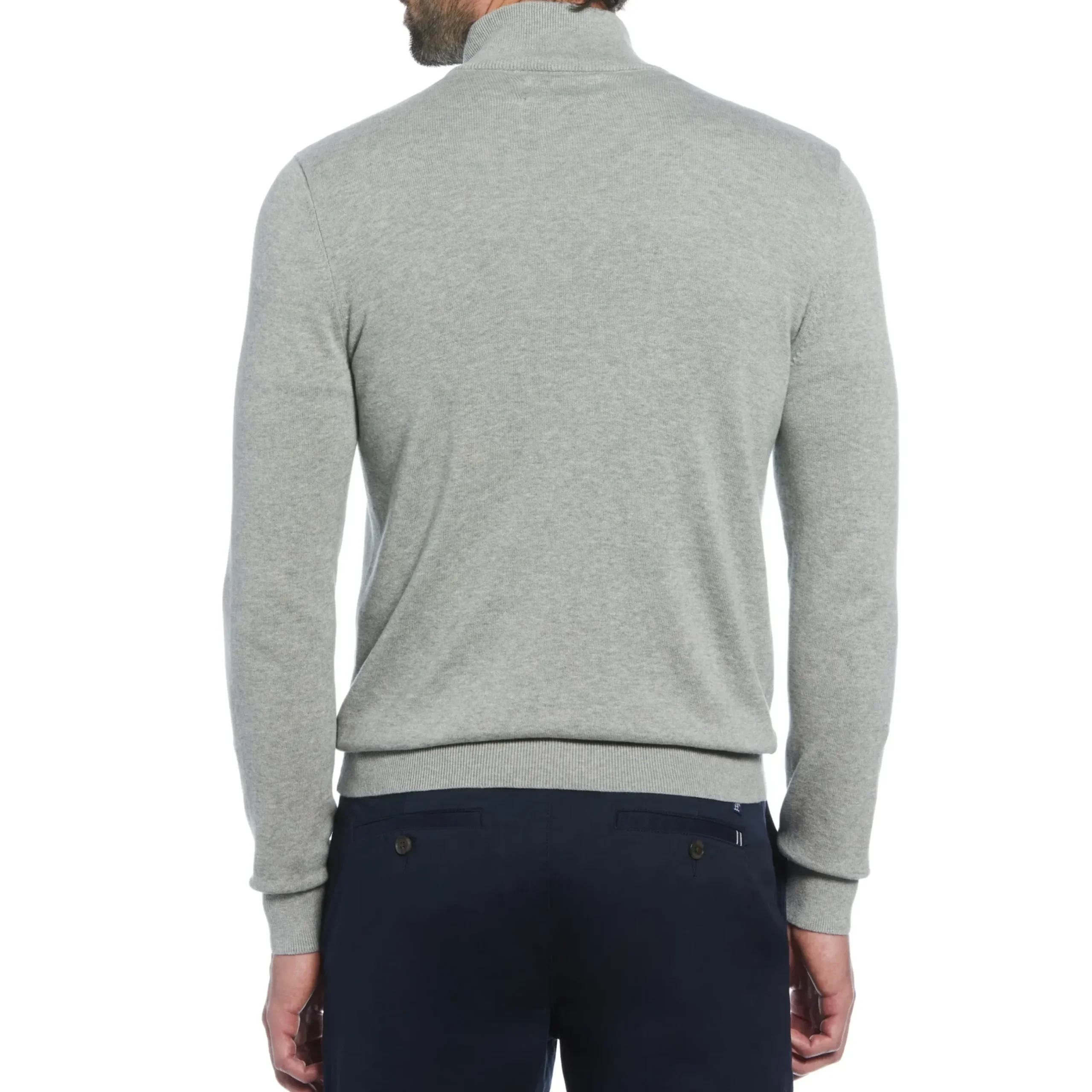 1/4 Zip Cotton Jersey Sweater