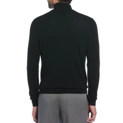1/4 Zip Cotton Jersey Sweater