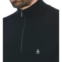 1/4 Zip Cotton Jersey Sweater